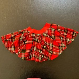 Vintage Benetton Red Plaid Girls Skirt Made in Italy